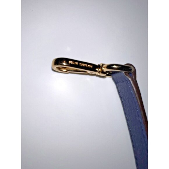 MICHAEL KORS Navy Leather Gold Hardware Adjustable Crossbody Strap Replacement - Picture 3 of 8